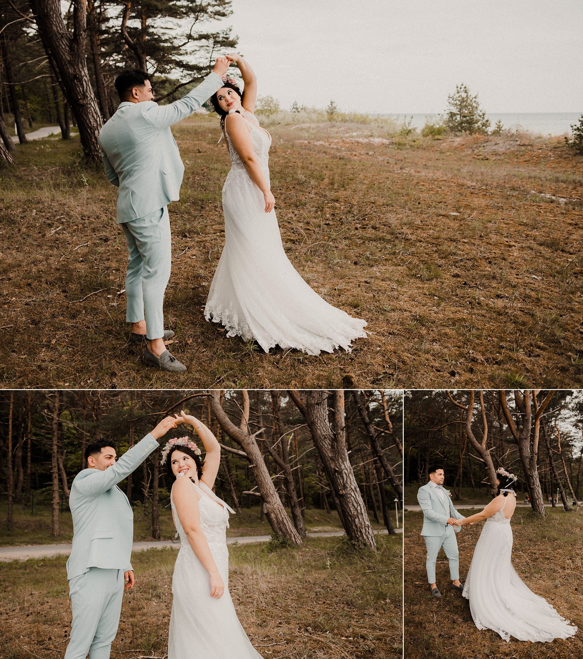 Brautpaarfotos - Ostsee - Strand - Binz - Sellin - Fotograf - Rügen - Heiraten - Hochzeit